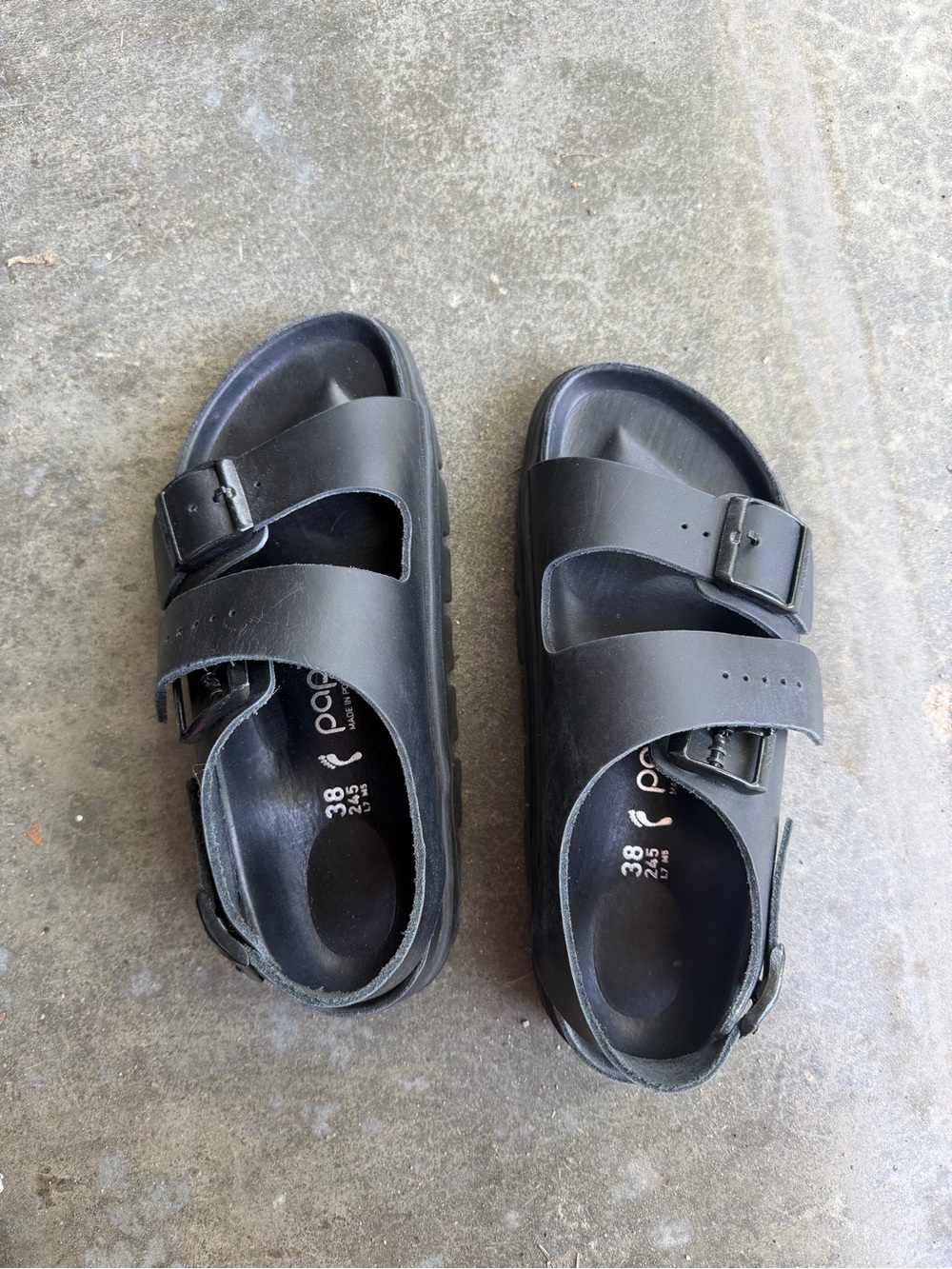 Black Arizona Birkenstock by Papillio 38 chunky